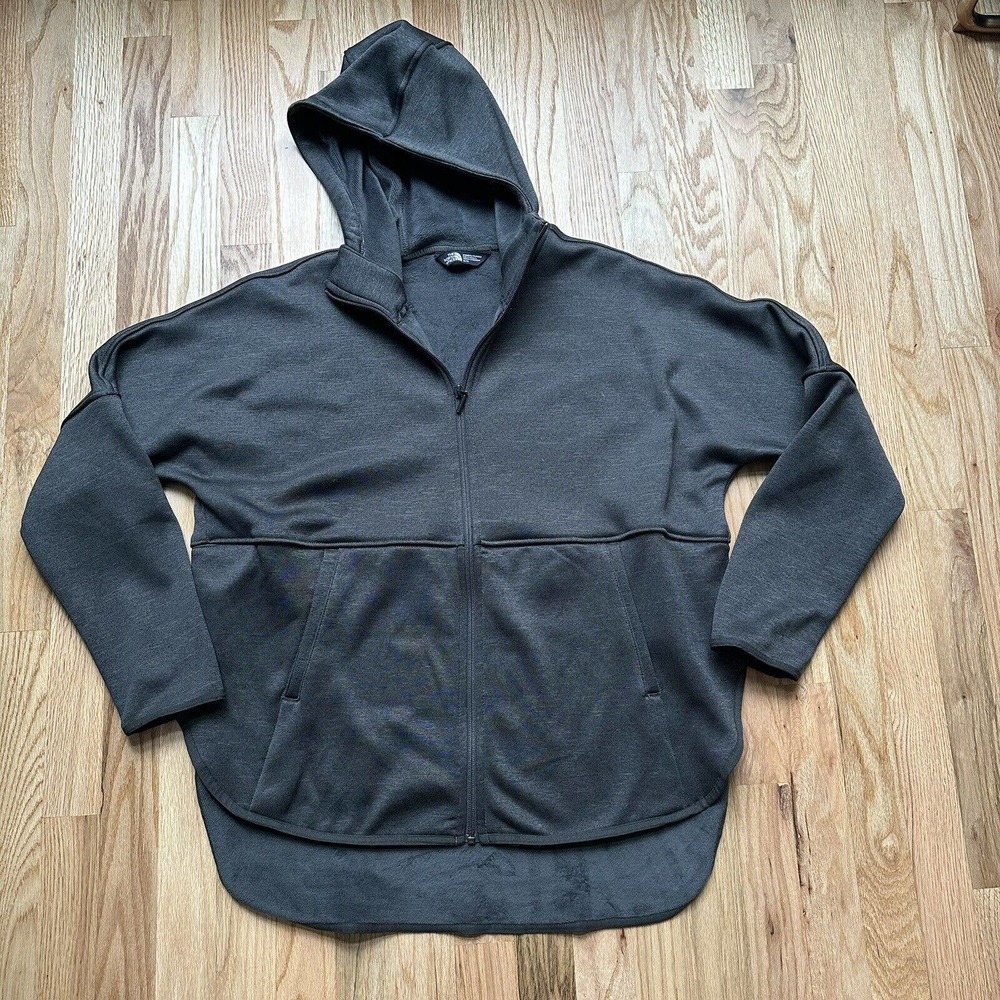 Women's The North Face Cozy Slacker Heather Gray Full Zip Fleece Hoodie Sz M